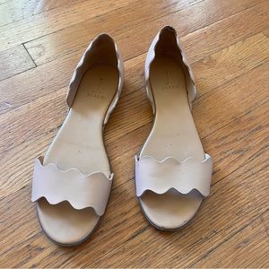 J Crew Scalloped Sandals, size 8